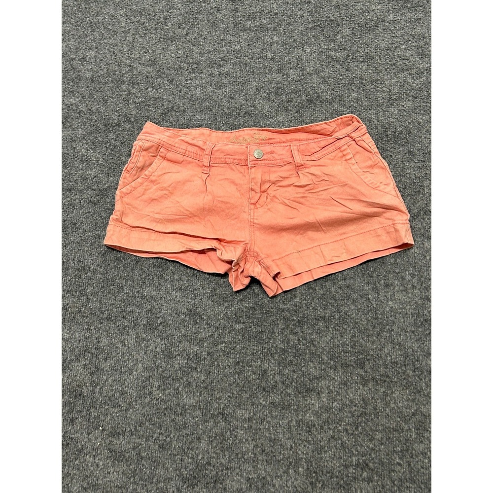 American Rag Shorts Womens Size 7 Coral Pink Chino Stretch Casual Mini Summer